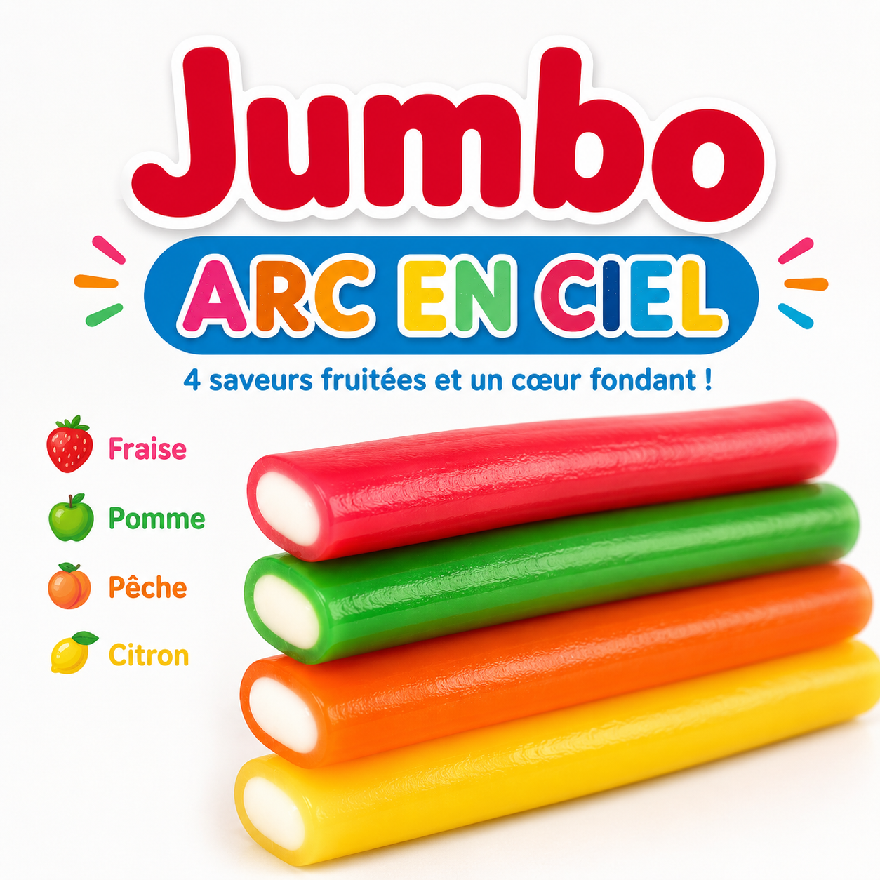 Jumbo Lisses arc en ciel