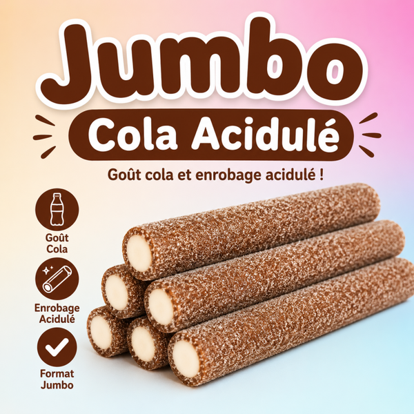 Jumbo cola et fraise acide sucré