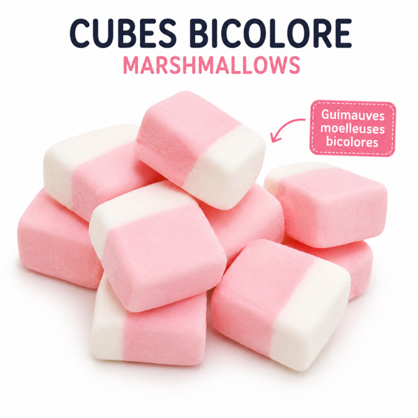 Cubes bicolores Marshmallows