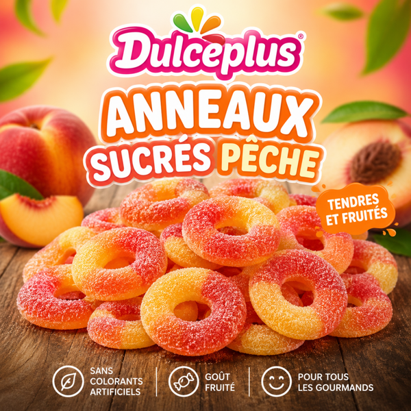 Dulceplus Anneaux sucrés pêche