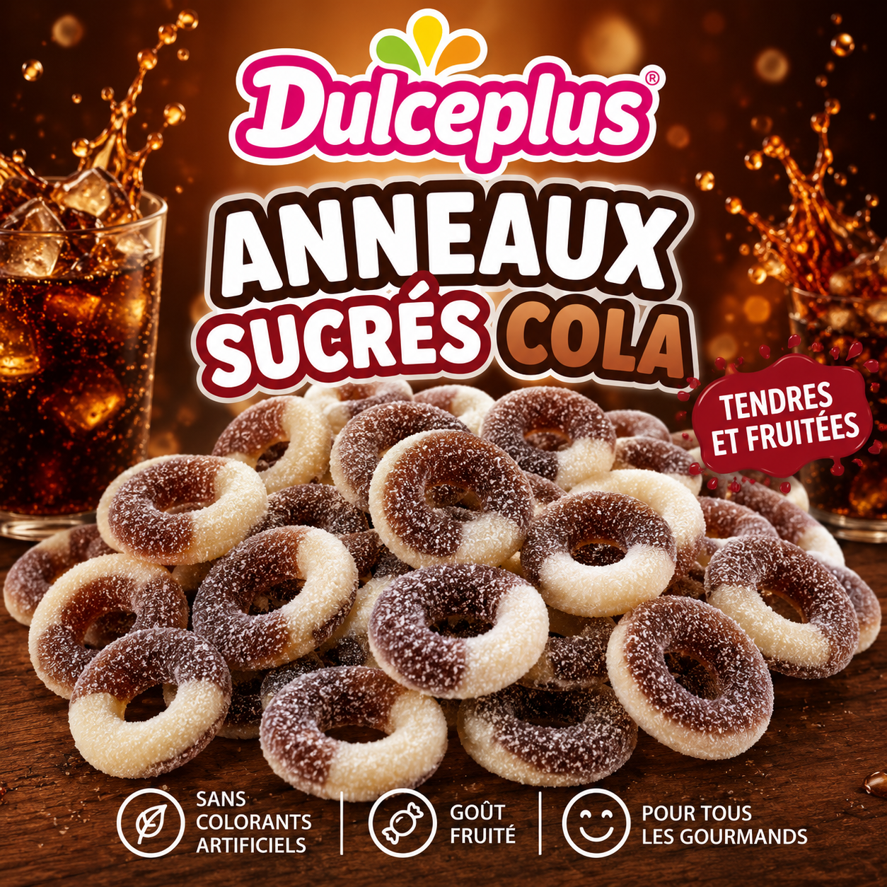 Dulceplus Anneaux sucrés cola