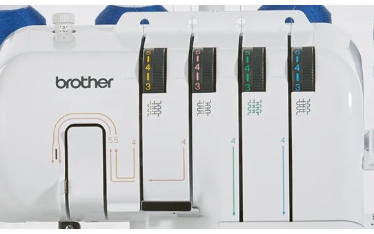 Brother 2104D Overlock Einfädelwege