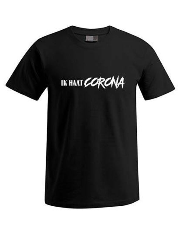 T-shirt Mannen Ik haat CORONA