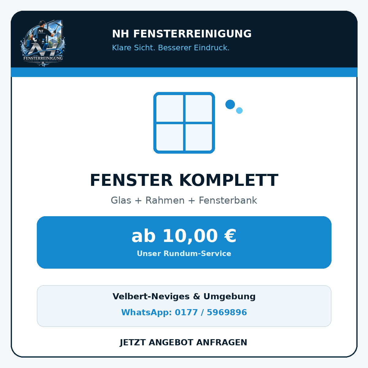 Fenster Komplett Glas, Rahmen, Fensterbank