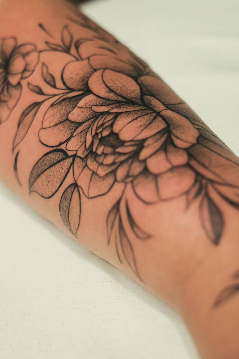 Fineline Dotwork Arm Tattoo