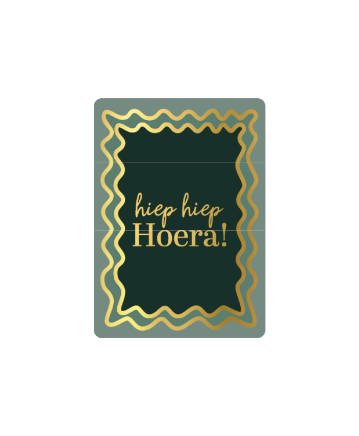A7 - Hiep hiep hoera groen kader