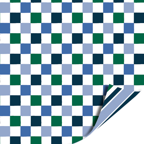 Cadeaupapier - Cubes blue