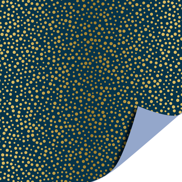 Cadeaupapier - Luxury dots blauw