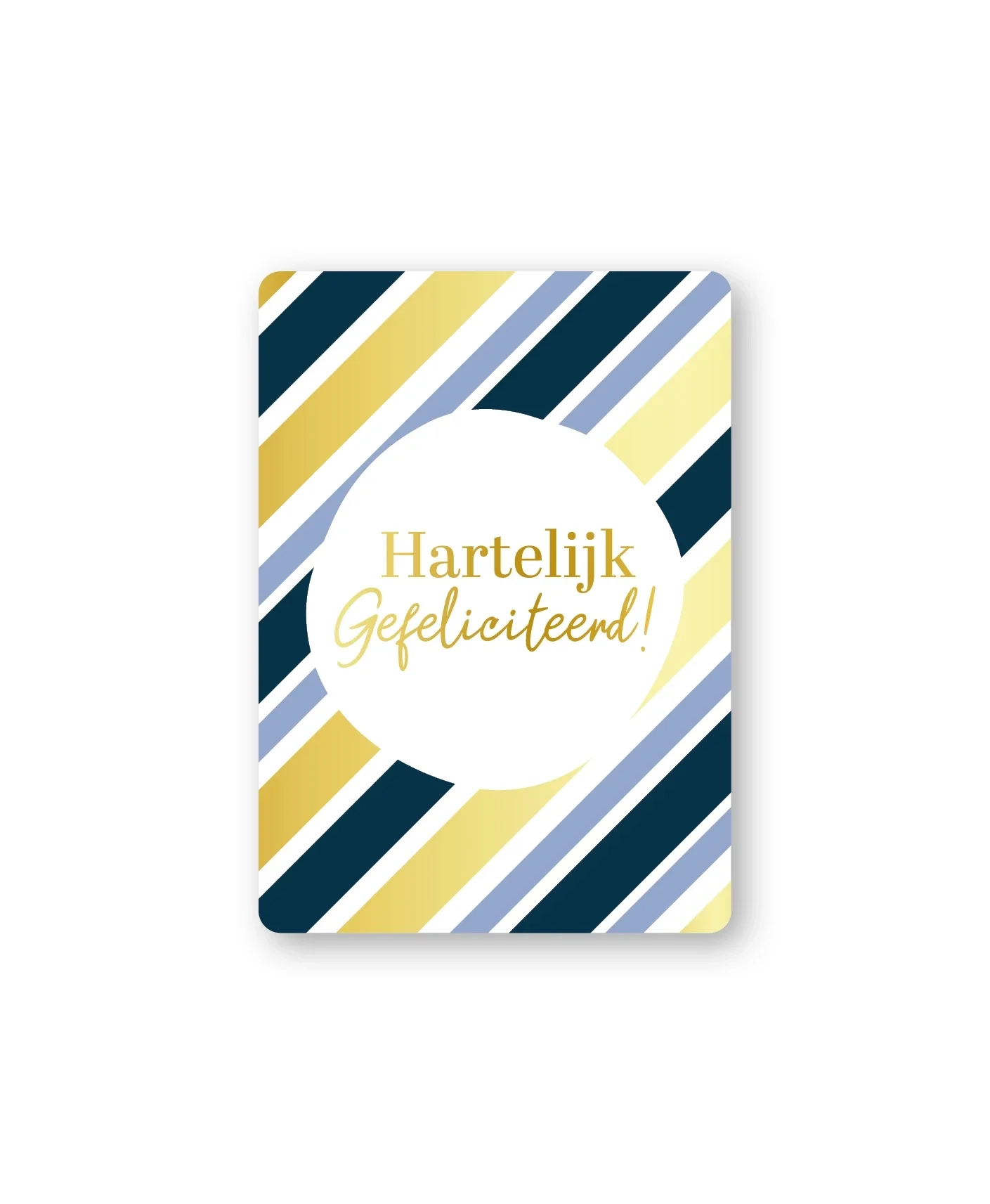 A7 - Hartelijk gefeliciteerd streep blauw goud