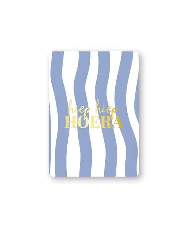 A7 - Hiep hiep hoera blauw/wit gestreept