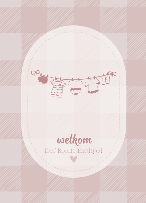 Welkom lief klein meisje - roze