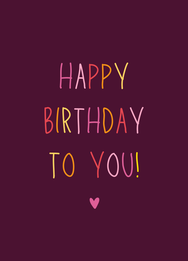 Happy Birthday to you - paars