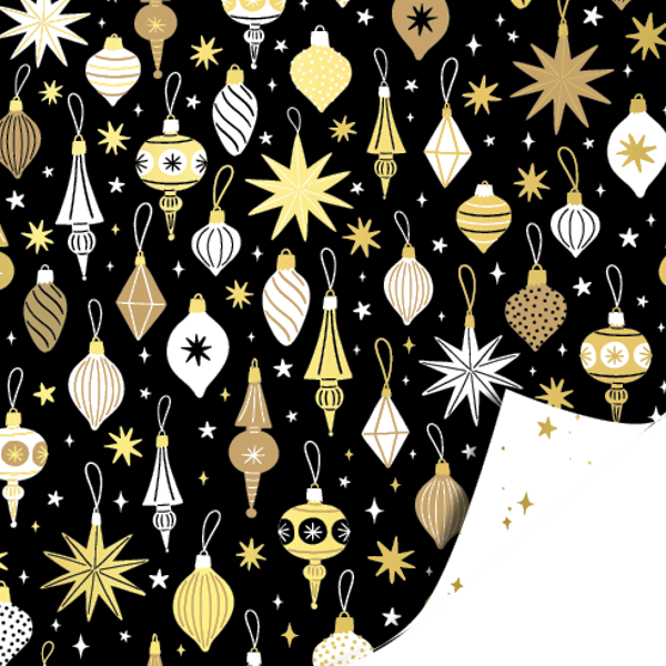 Cadeaupapier 'Christmas black/gold'