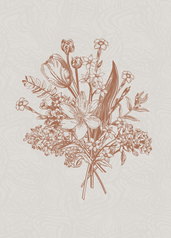 Blanco - boeket lijn bruin