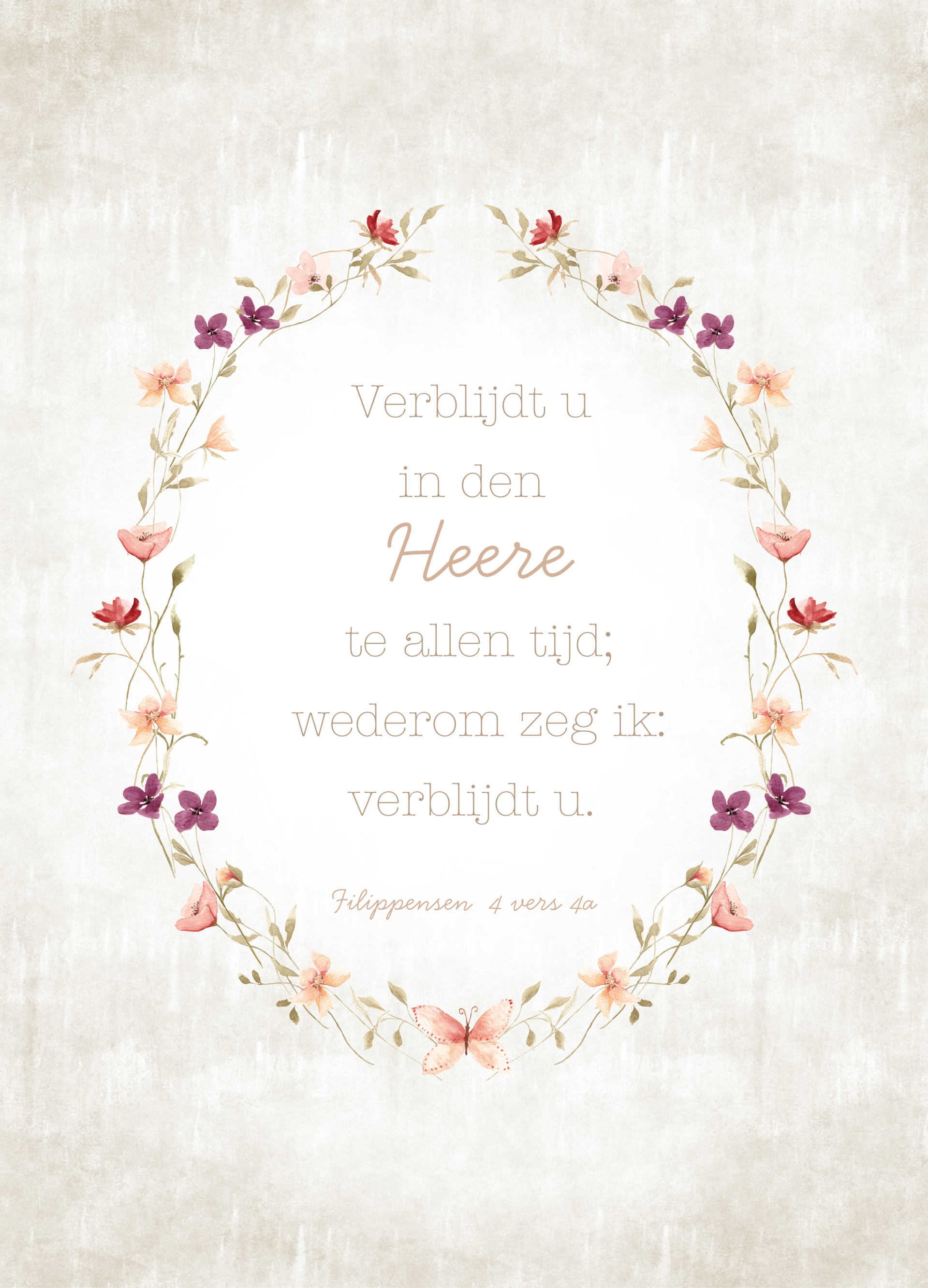 Bijbeltekst - Verblijdt u in den Heere