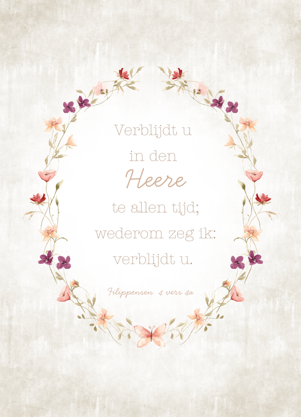 Bijbeltekst - Verblijdt u in den Heere