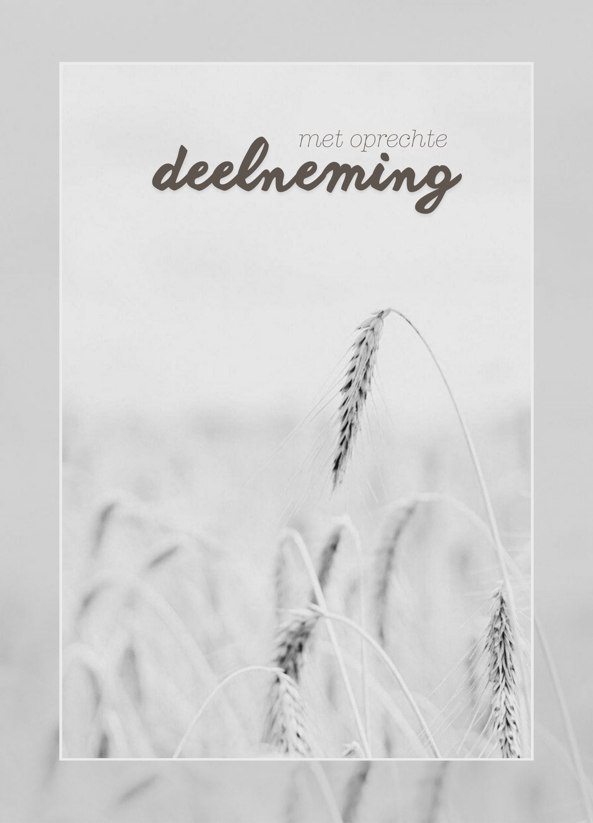 Condoleance - geknakte halm