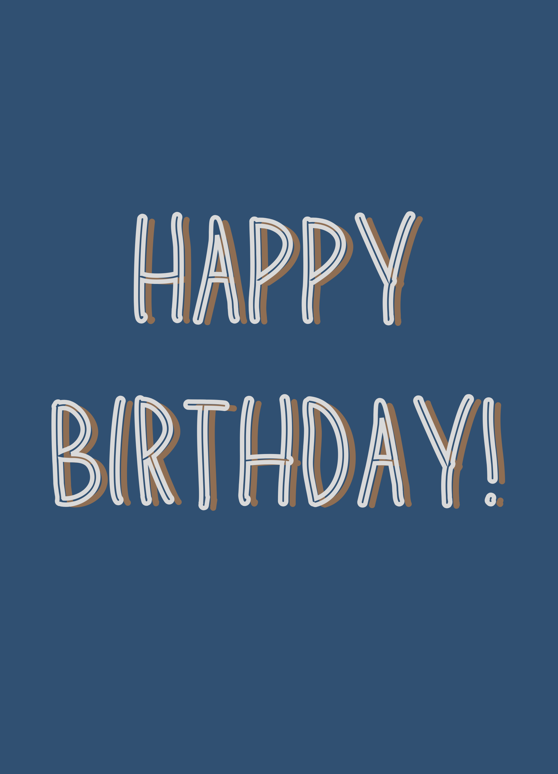 Happy Birthday - blauw