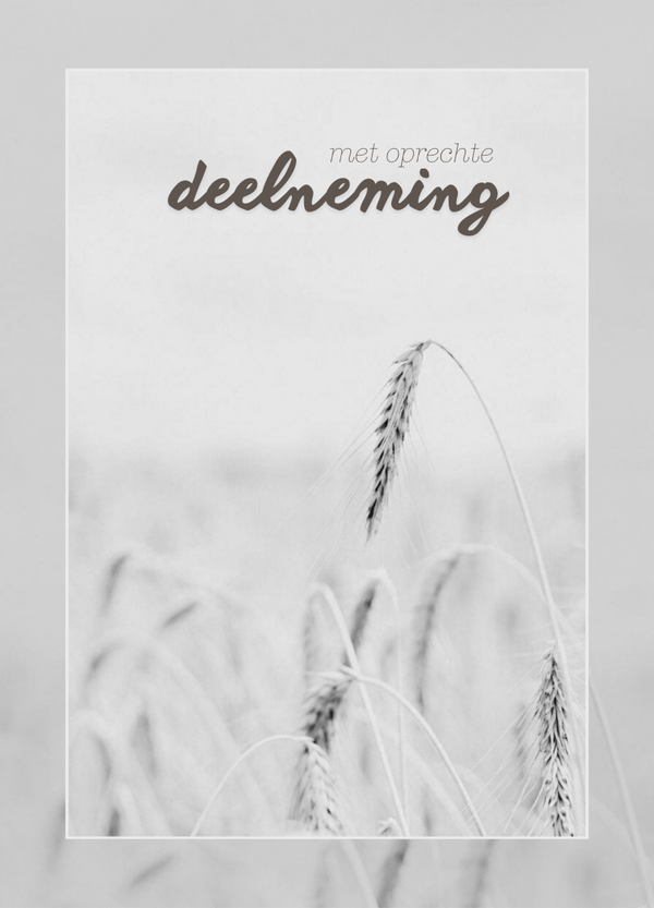 Condoleance - geknakte halm