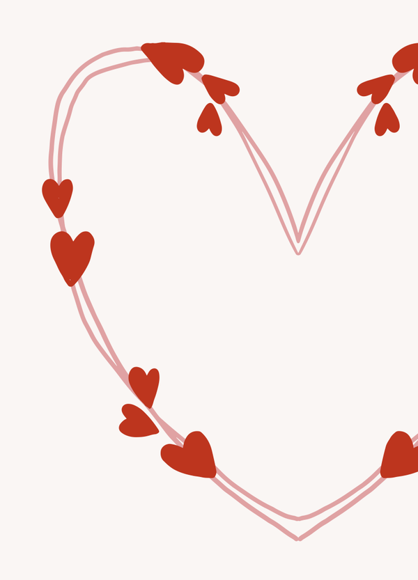 Blanco - hart met hartjes