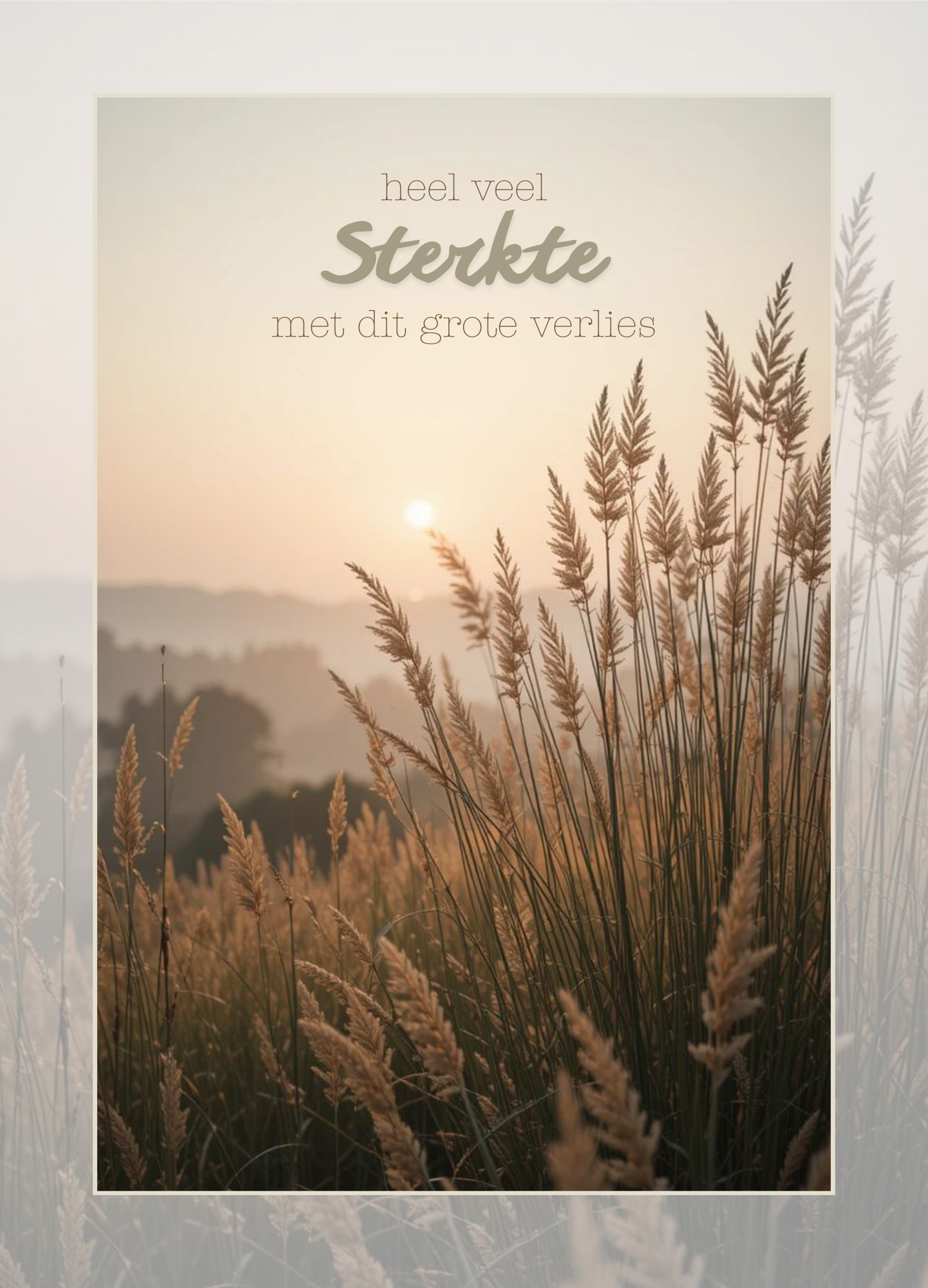 Condoleance - heel veel sterkte met dit grote verlies