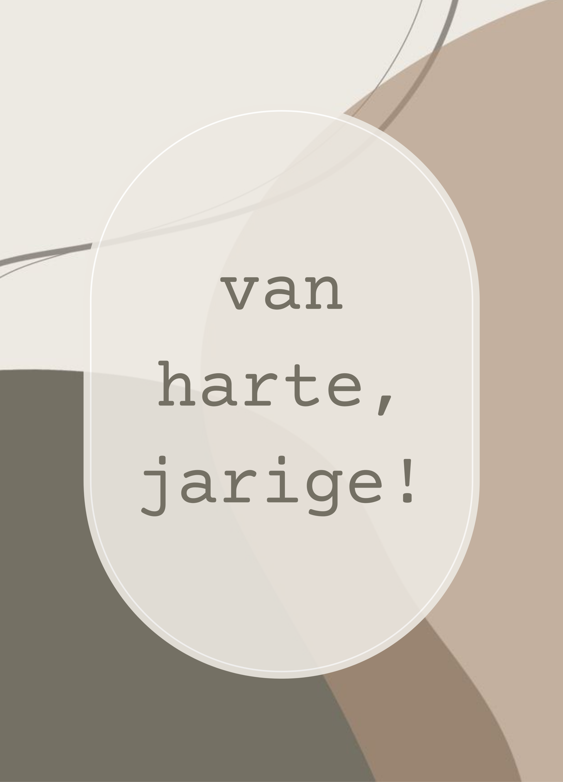 Mannenkaart - van harte, jarige!