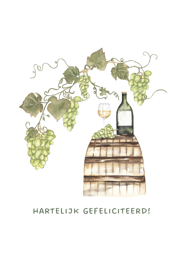 Felicitatie - hartelijk gefeliciteerd druiven
