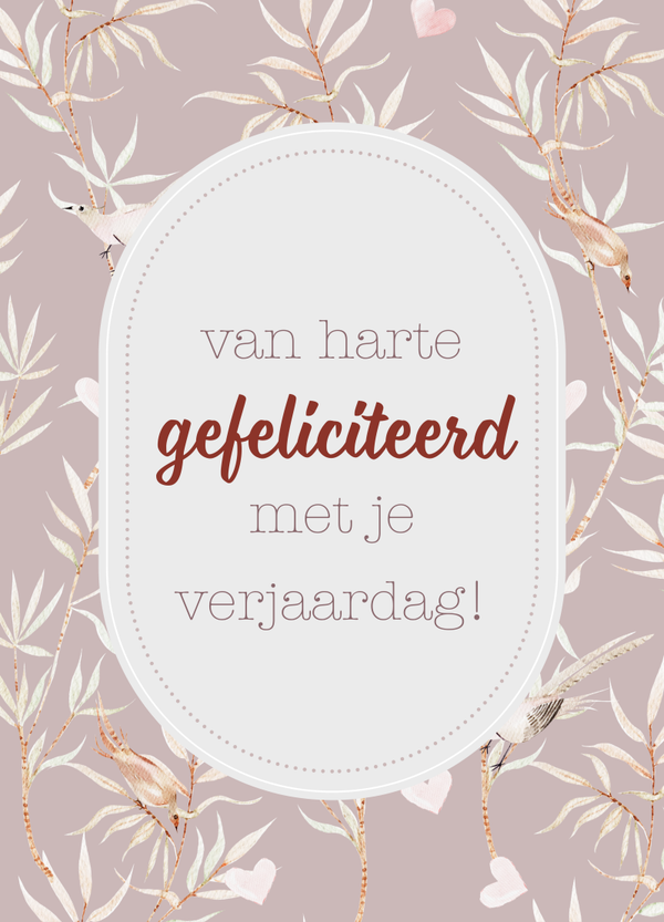 Roze bloemen - ovaal