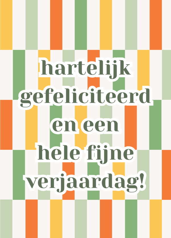 Verjaardag - fleurige blokken groen