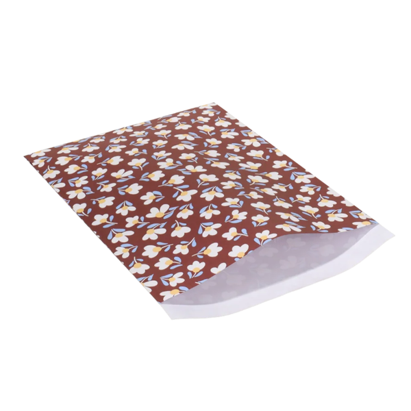 Cadeauzakje |  flower · wine red 17x25