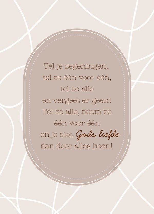 Tel je zegeningen - ovaal