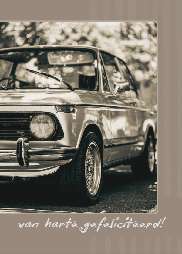 Felicitatie - oldtimer foto