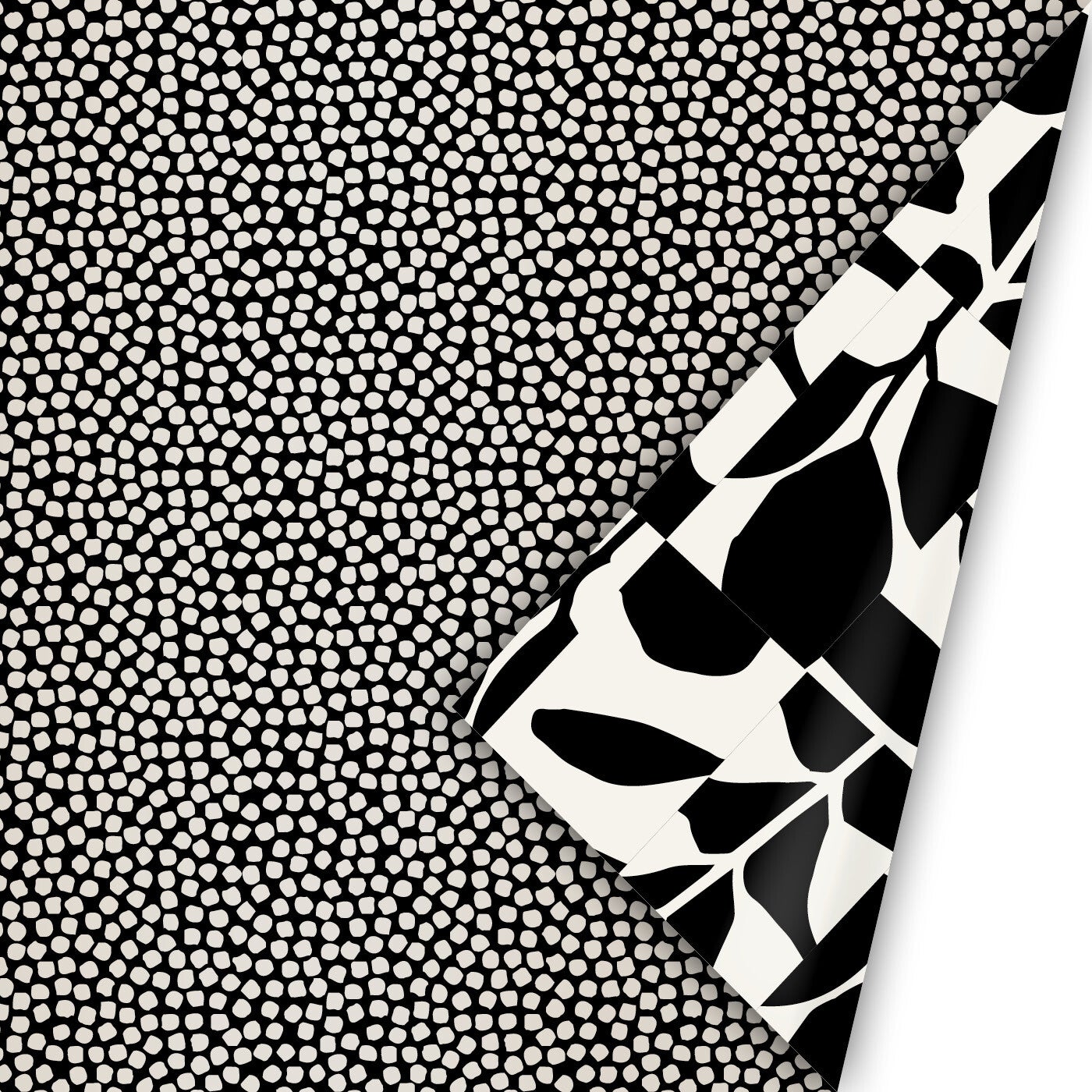 Cadeaupapier 'cosy cubes zwart'