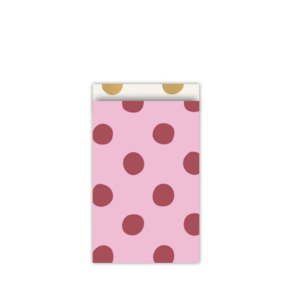Cadeauzakje pretty polcadot roze | 12x19cm (5 stuks)