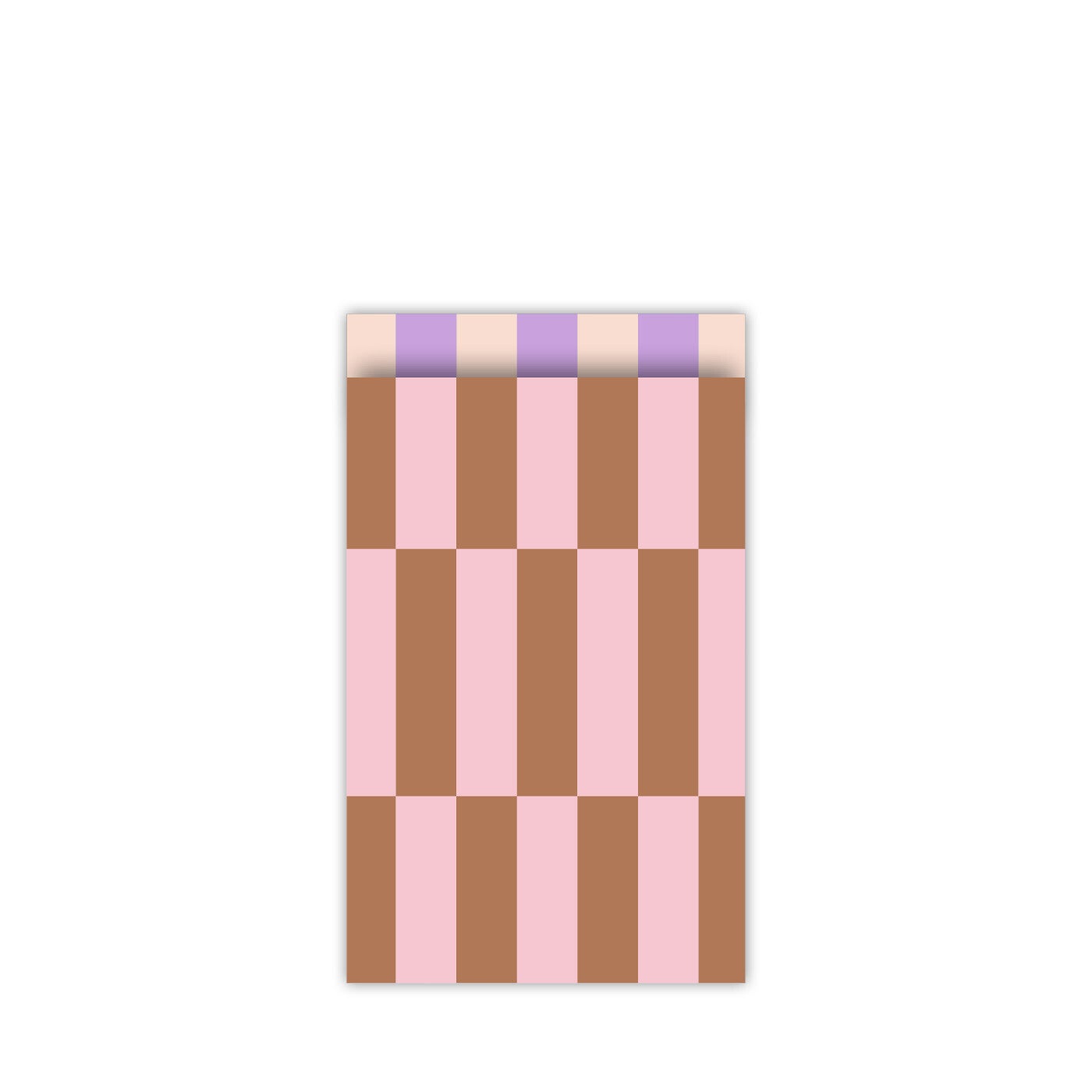 Cadeauzakje colour blocking duotone roze bruin | 12x19cm (5 stuks)
