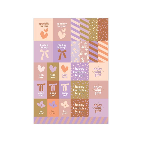 Stickervel 'happy birthday ' | CW