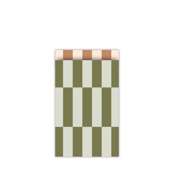 Cadeauzakje colour blocking duotone green | 12x19cm (5 stuks)