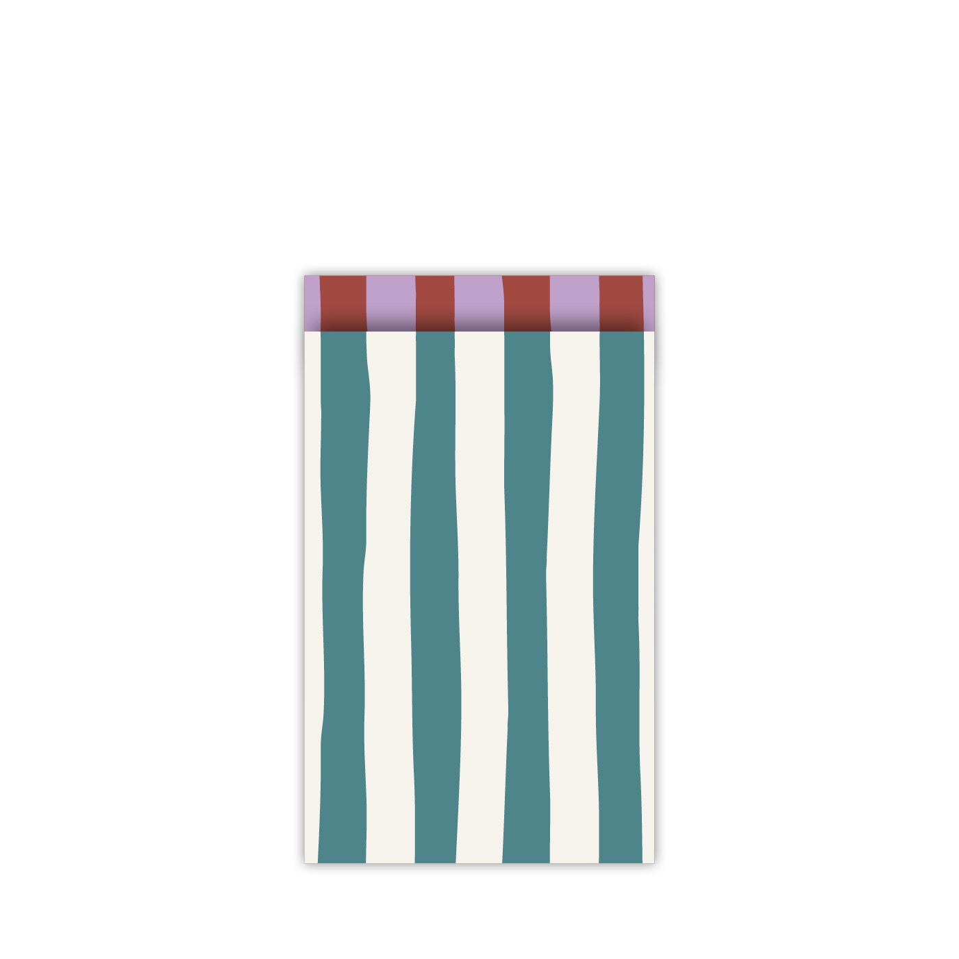 Cadeauzakje lazy stripe petrol | 12x19cm (5 stuks)