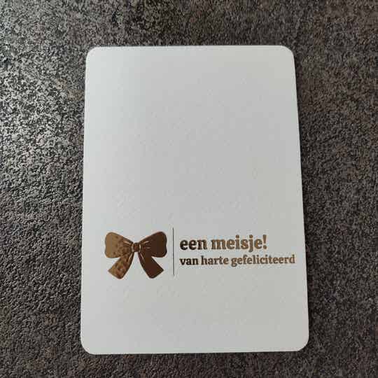 Goudfolie - Geboorte | een meisje