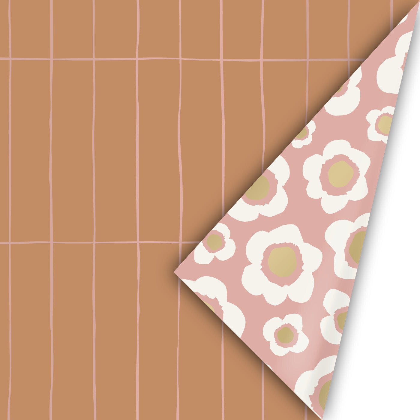 Cadeaupapier 'Flowers orange'