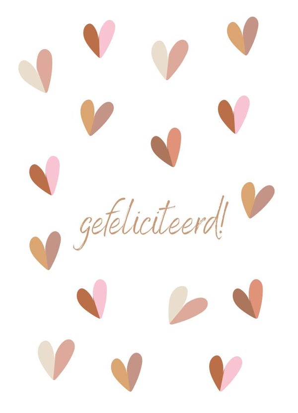 Felicitatie - hartjesregen
