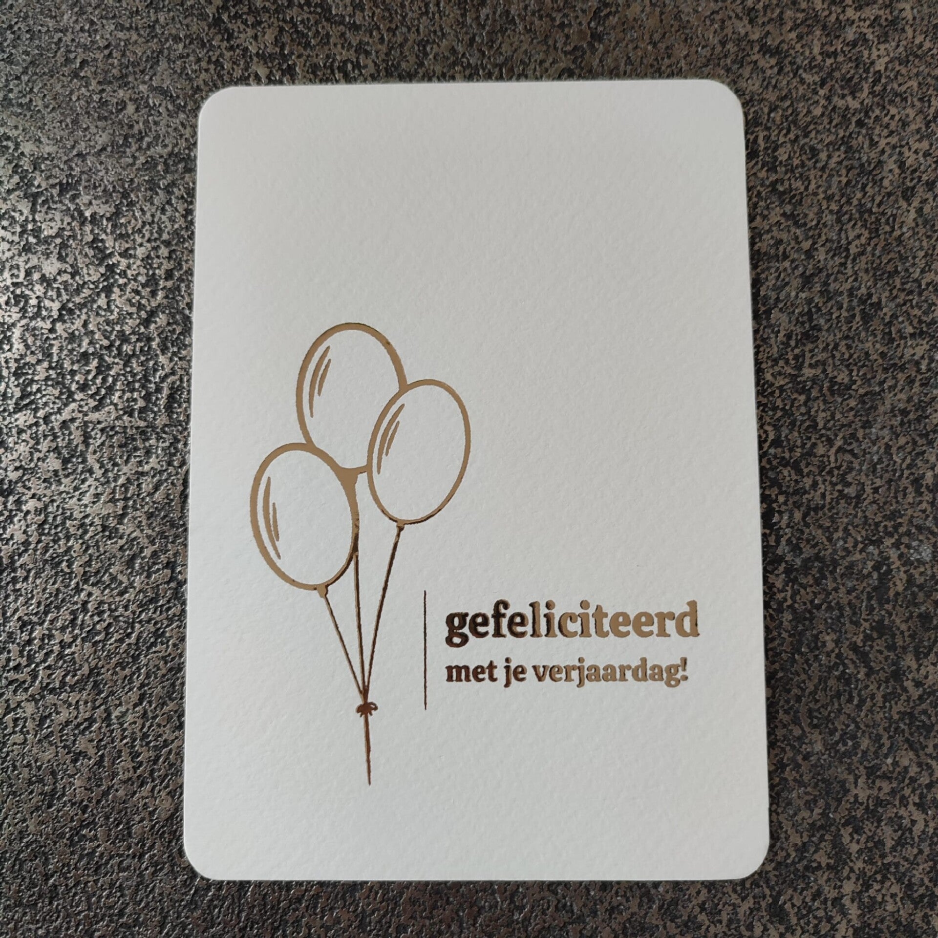 Goudfolie - gefeliciteerd met je verjaardag!