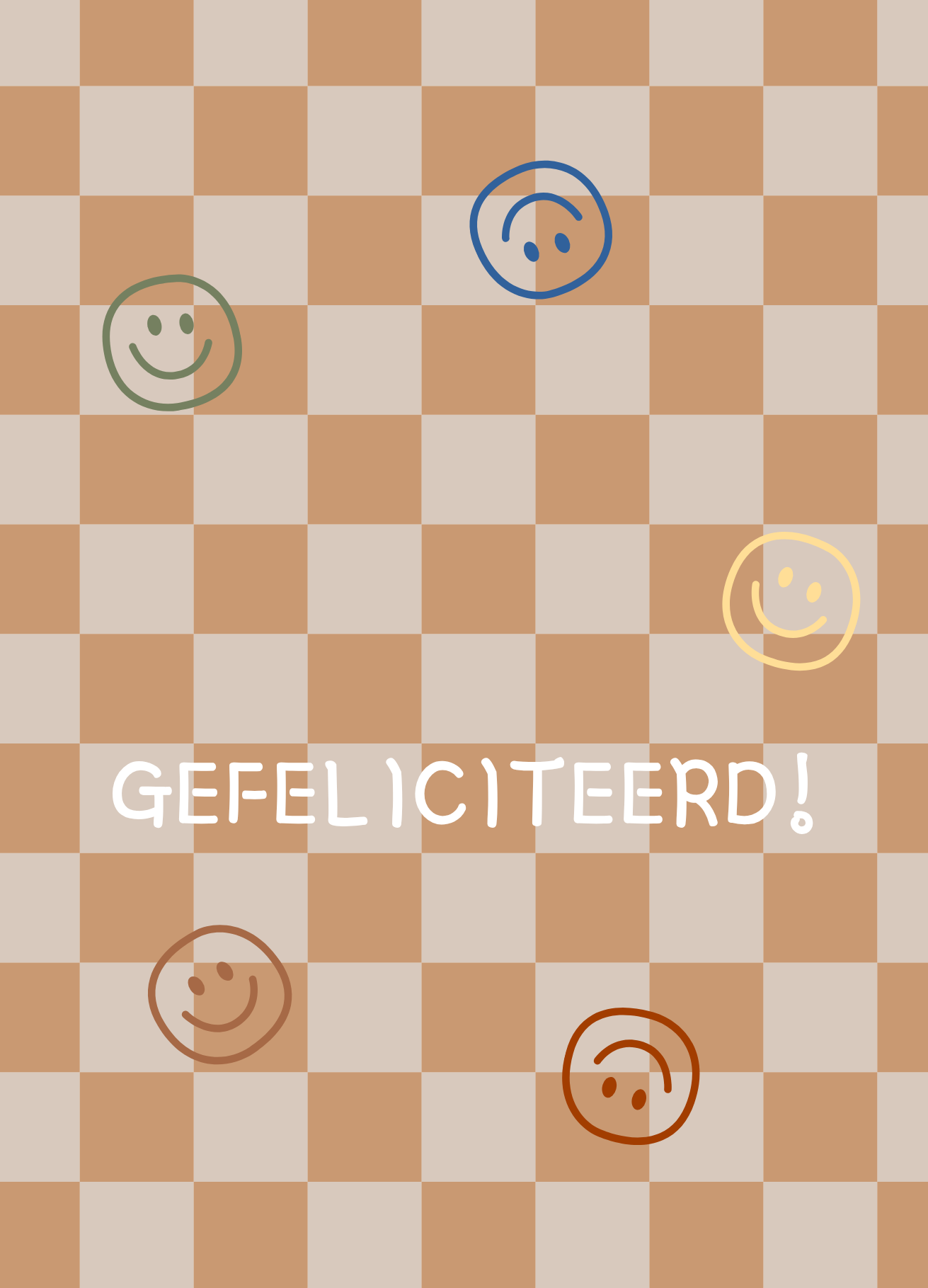 Felicitatie - blok & smiley
