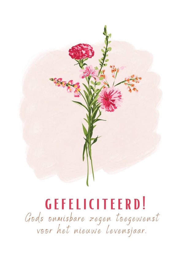 Felicitatie - boeket - Gods zegen