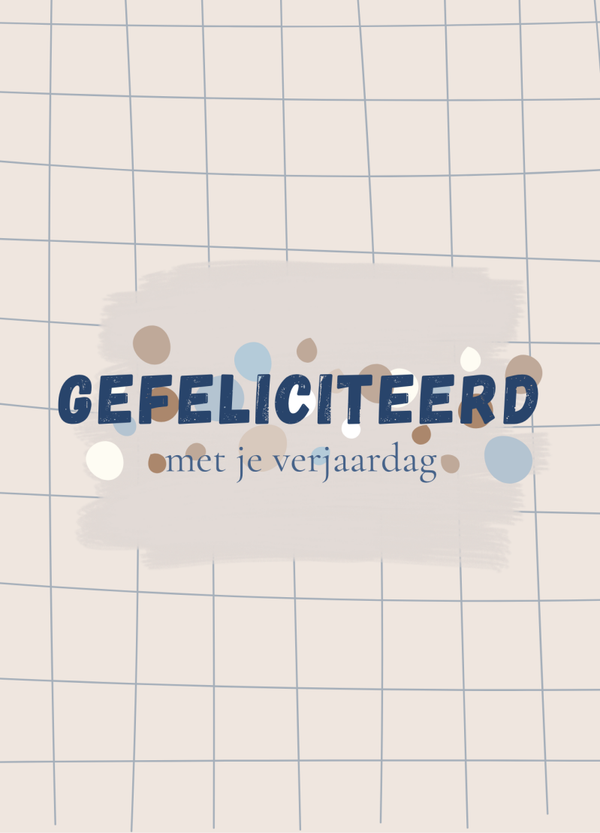 Felicitatie - ruit en stip