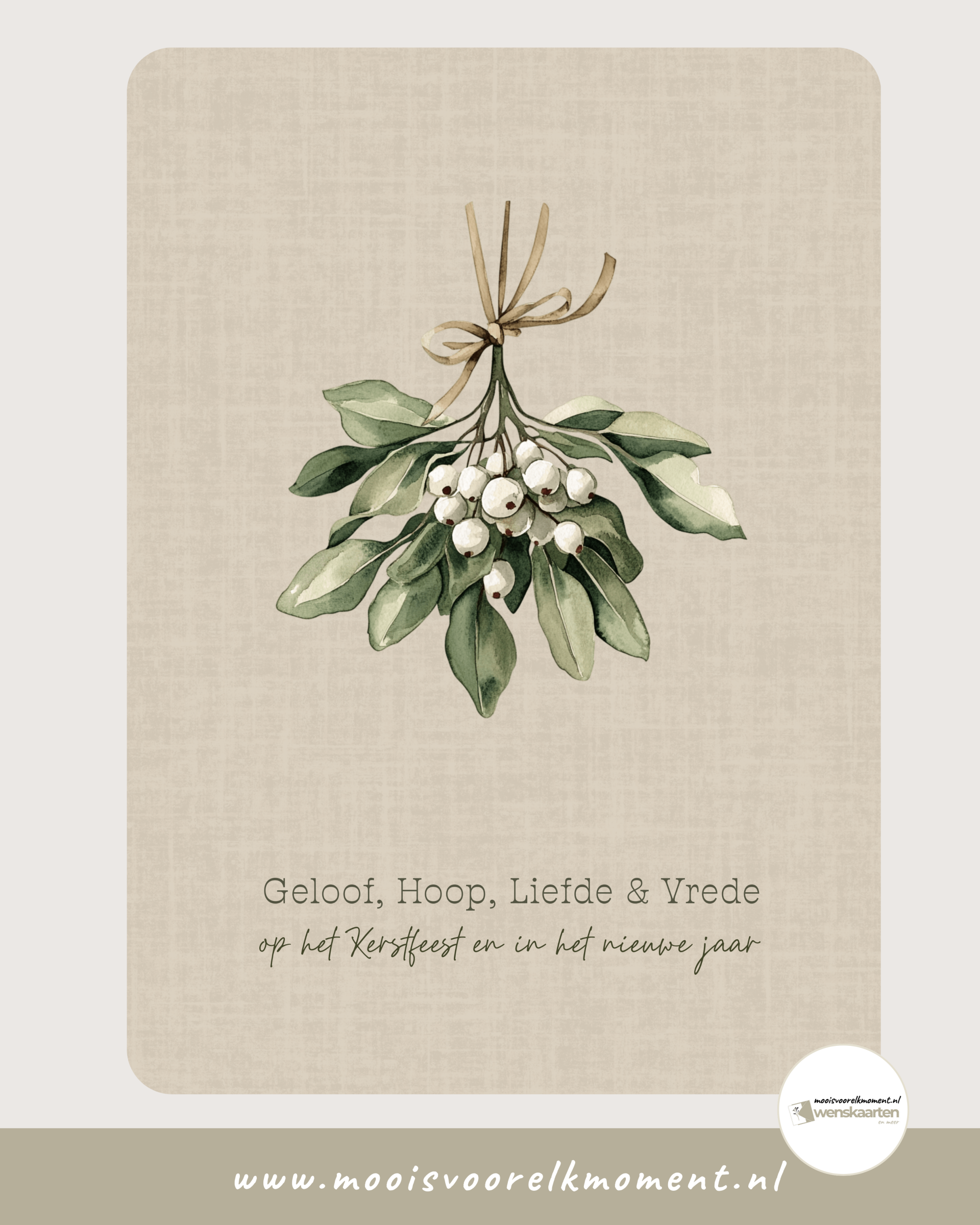 Geloof, Hoop, Liefde & Vrede - kerststukje