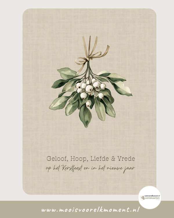 Geloof, Hoop, Liefde & Vrede - kerststukje