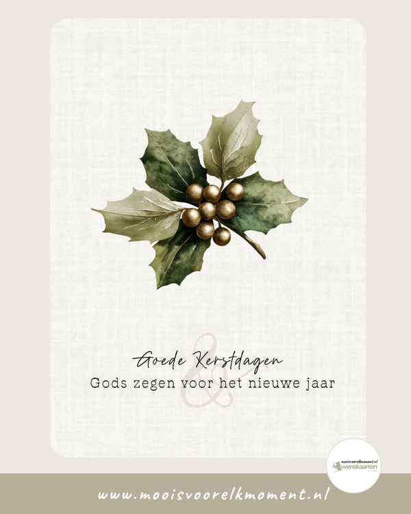 Goede Kerstdagen & Gods zegen