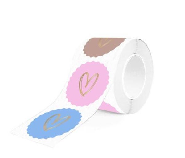 Sticker - hart cool - goud (3 stuks)