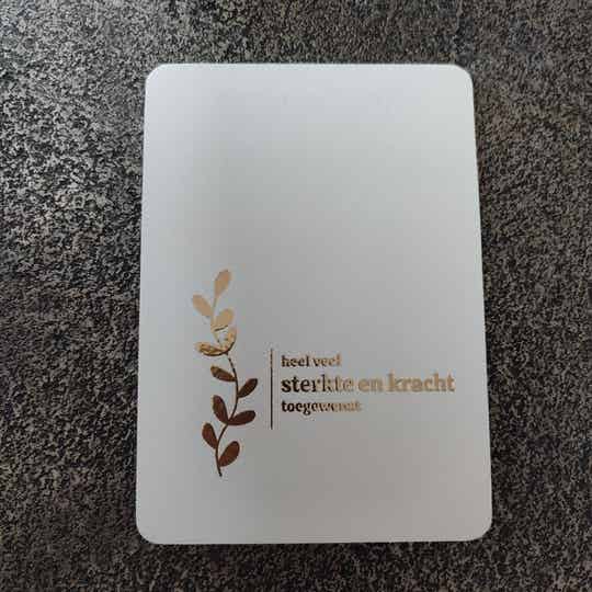 Goudfolie - heel veel sterkte en kracht toegewenst